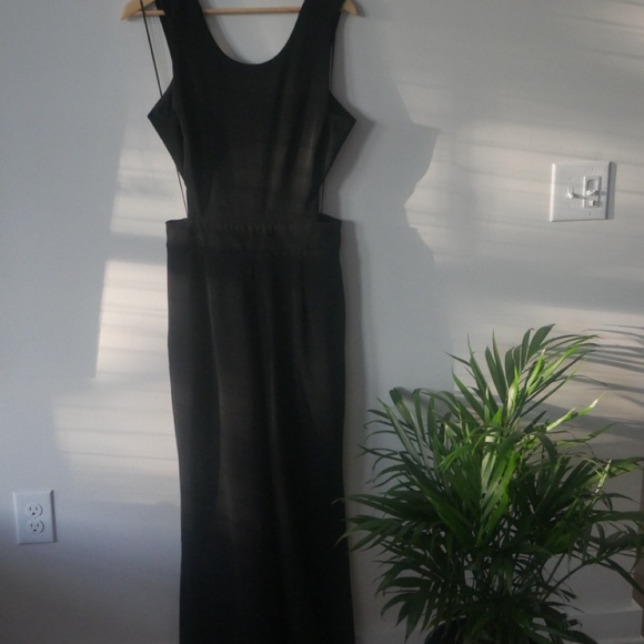 Express Black Sheath Jumpsuit with Side Cutouts - Picture 2 of 7